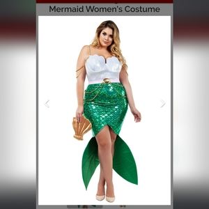 Plus Size Alluring Sea Siren Mermaid Women's Costume, Never worn Sz 1x